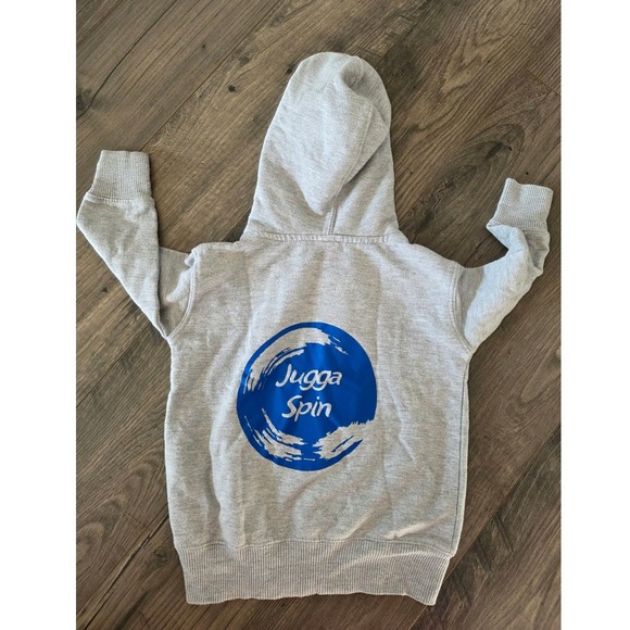 Rabbit Skins Other - Rabbit Skins Gray Zip Up Hoodie Jugga Spin Logo Toddler sz 12 M‎ Juggling Comfy